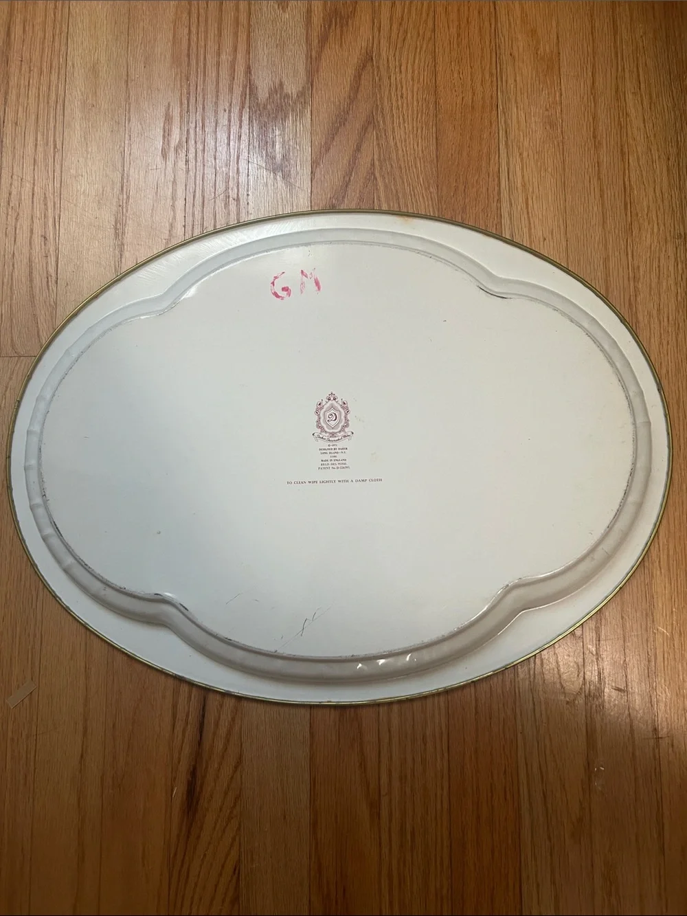 Daher Decorated Ware 1971 Floral Tin Tray Oval 20
